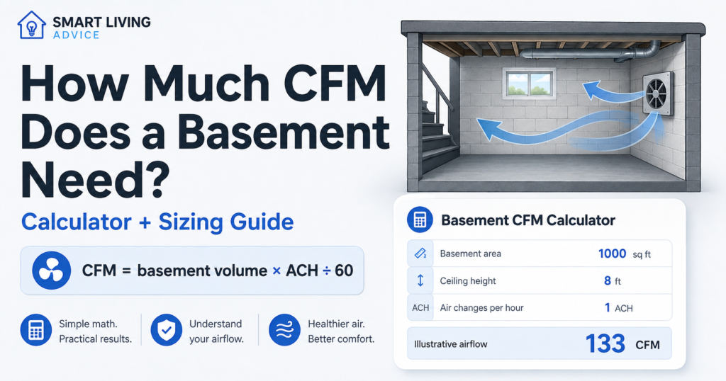 basement cfm calculator sizing guide